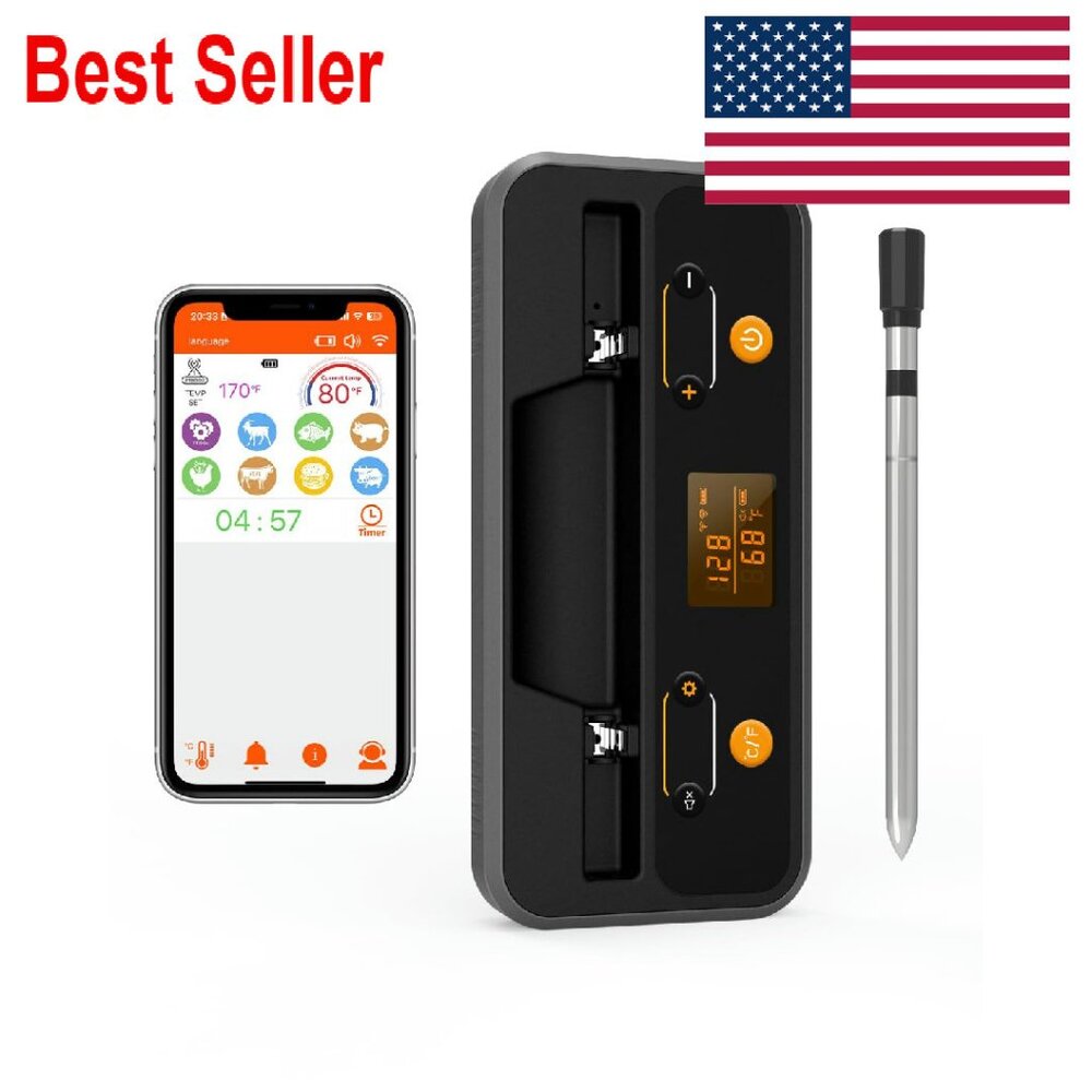 Smart Wireless Meat Thermometer Bluetooth Digital… - image 1